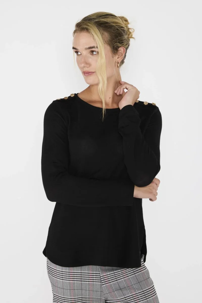 Polera Clarisa Negro - Imagen 2