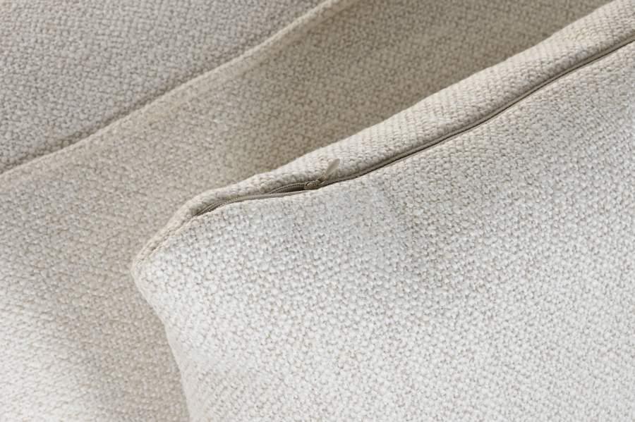 Sofá Esquinero Modular con Chaiselongue en Tejido Crema y Madera de Hevea - Imagen 4