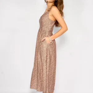 Vestido Midi Estampado Jacinta Beige