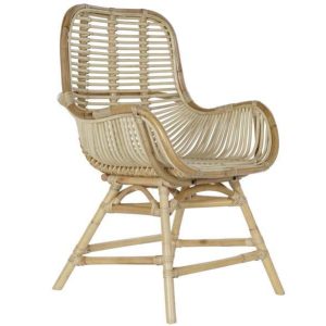 Silla Orgánica de Ratán y Bambú Natural