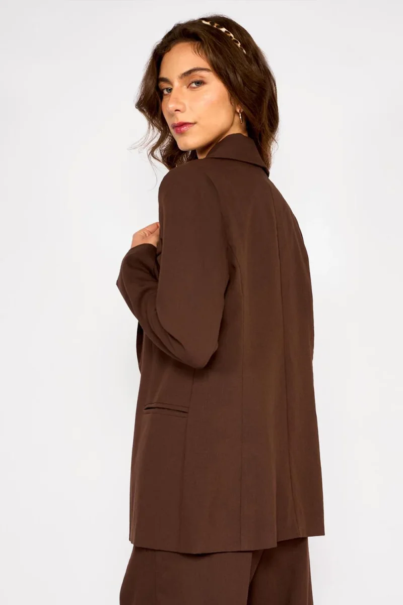 Blazer Lino Amara Chocolate - Imagen 5