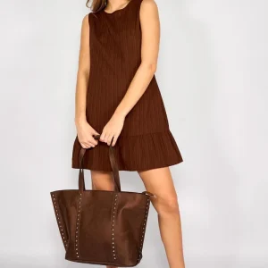 Vestido Corto Isabel Chocolate