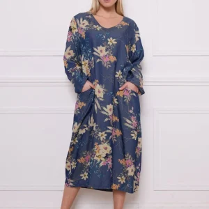 Robe longue fleurie tencel