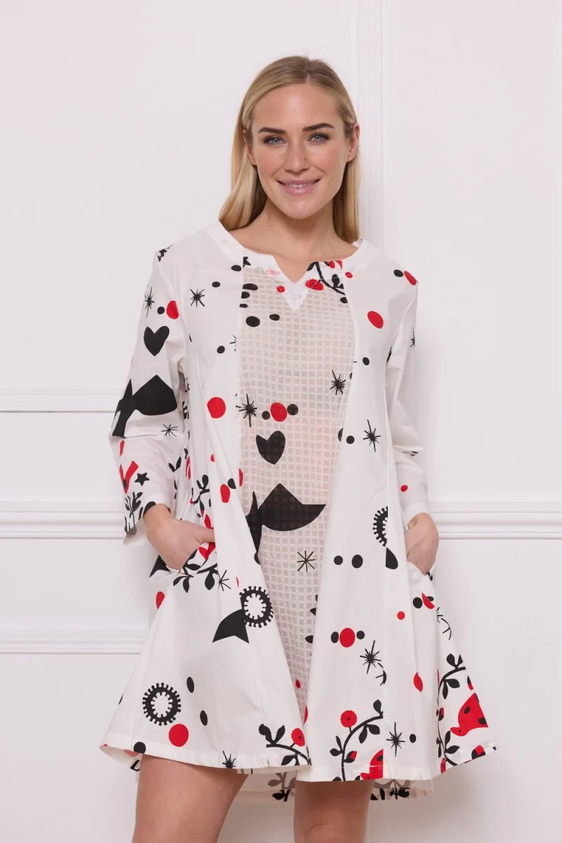 Robe courte en coton moderne