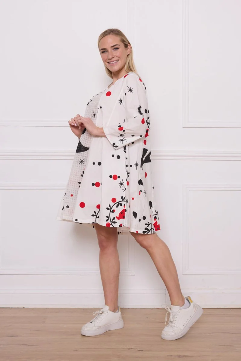 Robe courte en coton moderne - Imagen 3