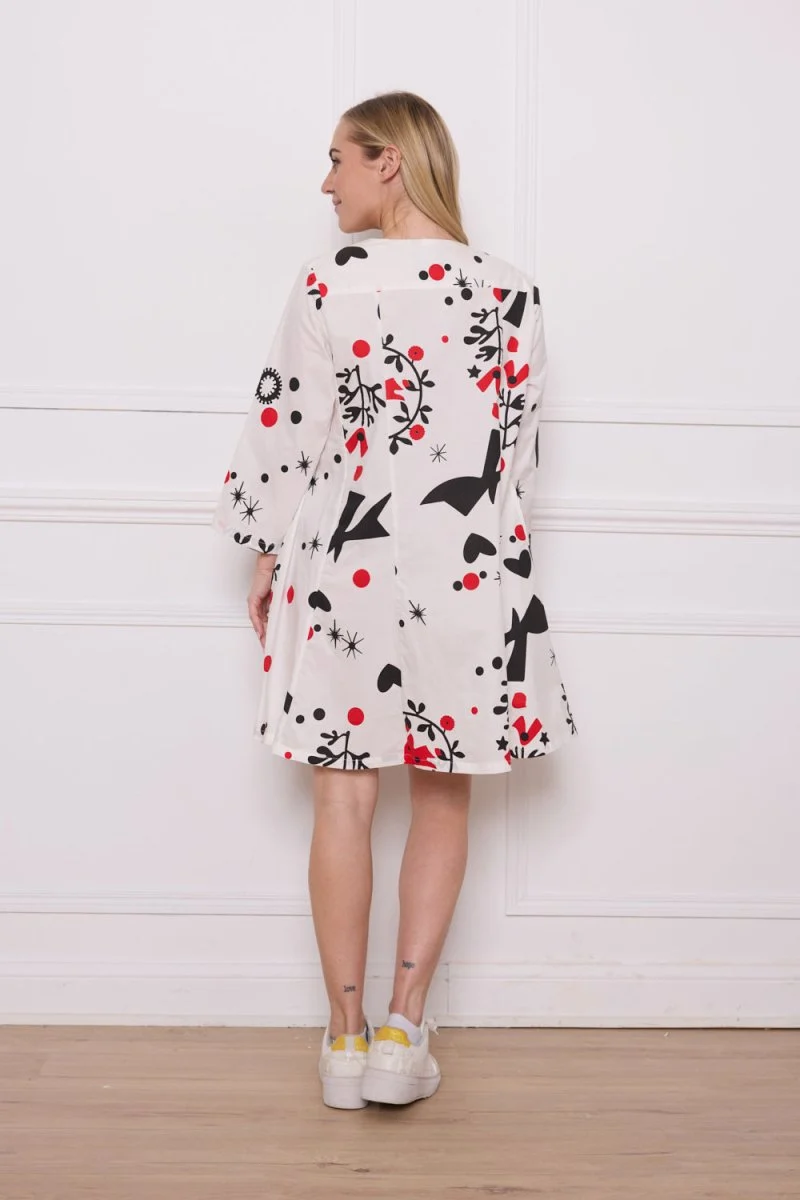 Robe courte en coton moderne - Imagen 4