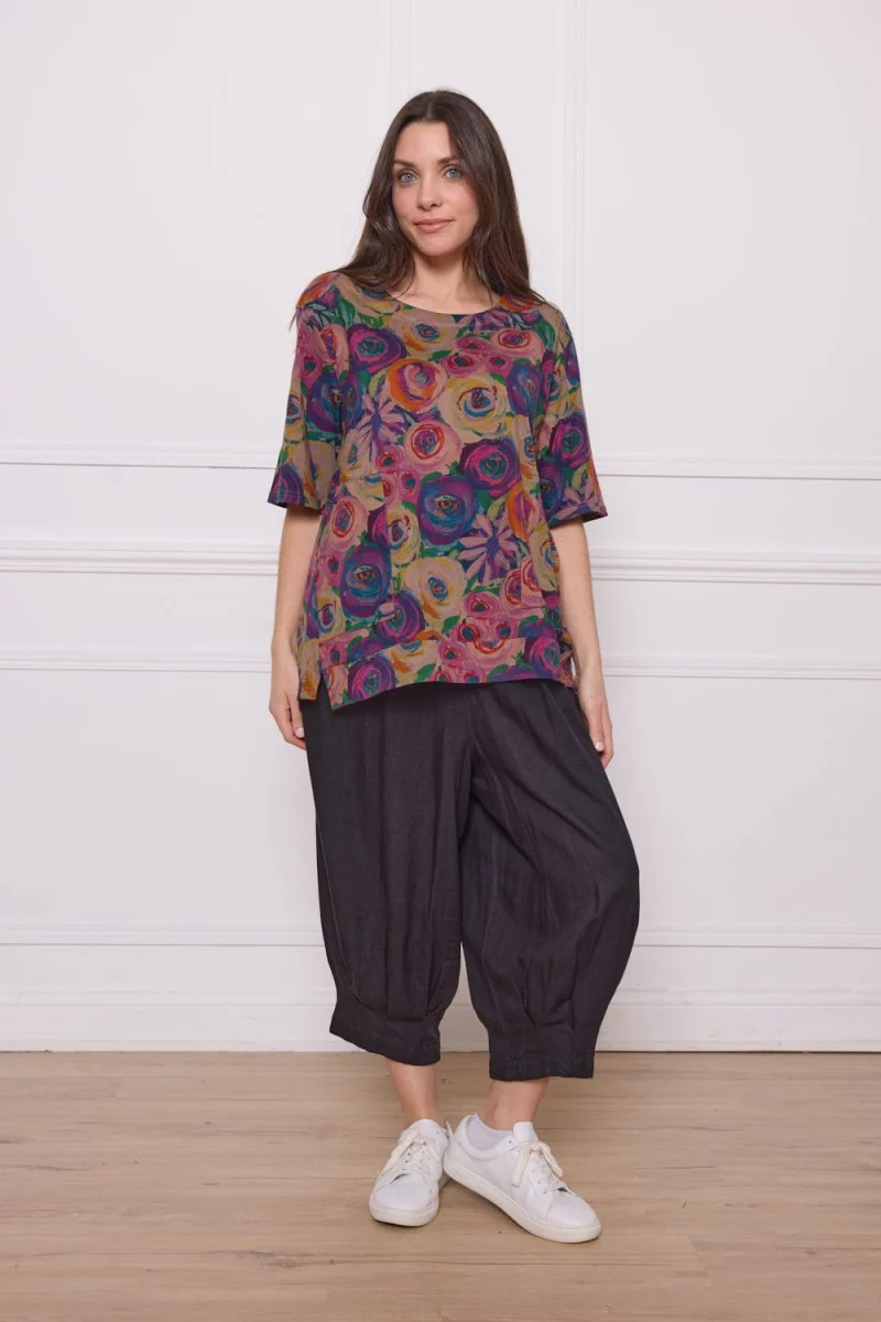 Haut fuchsia en coton - Imagen 2