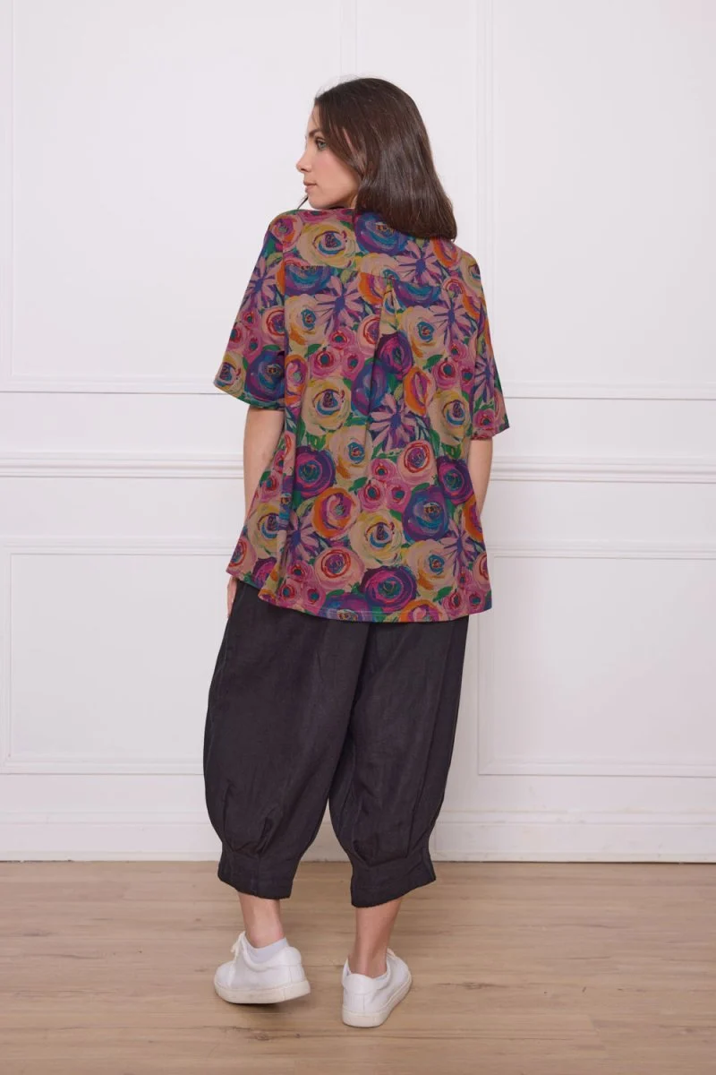 Haut fuchsia en coton - Imagen 4