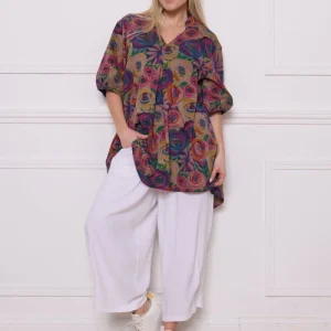 Blouse fuchsia en coton