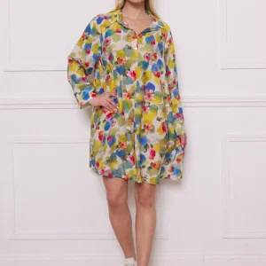 Chemise verte motifs