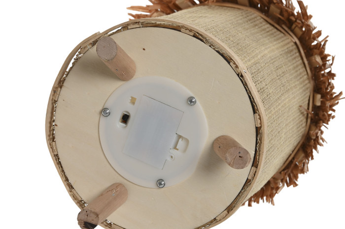 Lámpara de Sobremesa Yute y Madera con Luz LED - Imagen 5