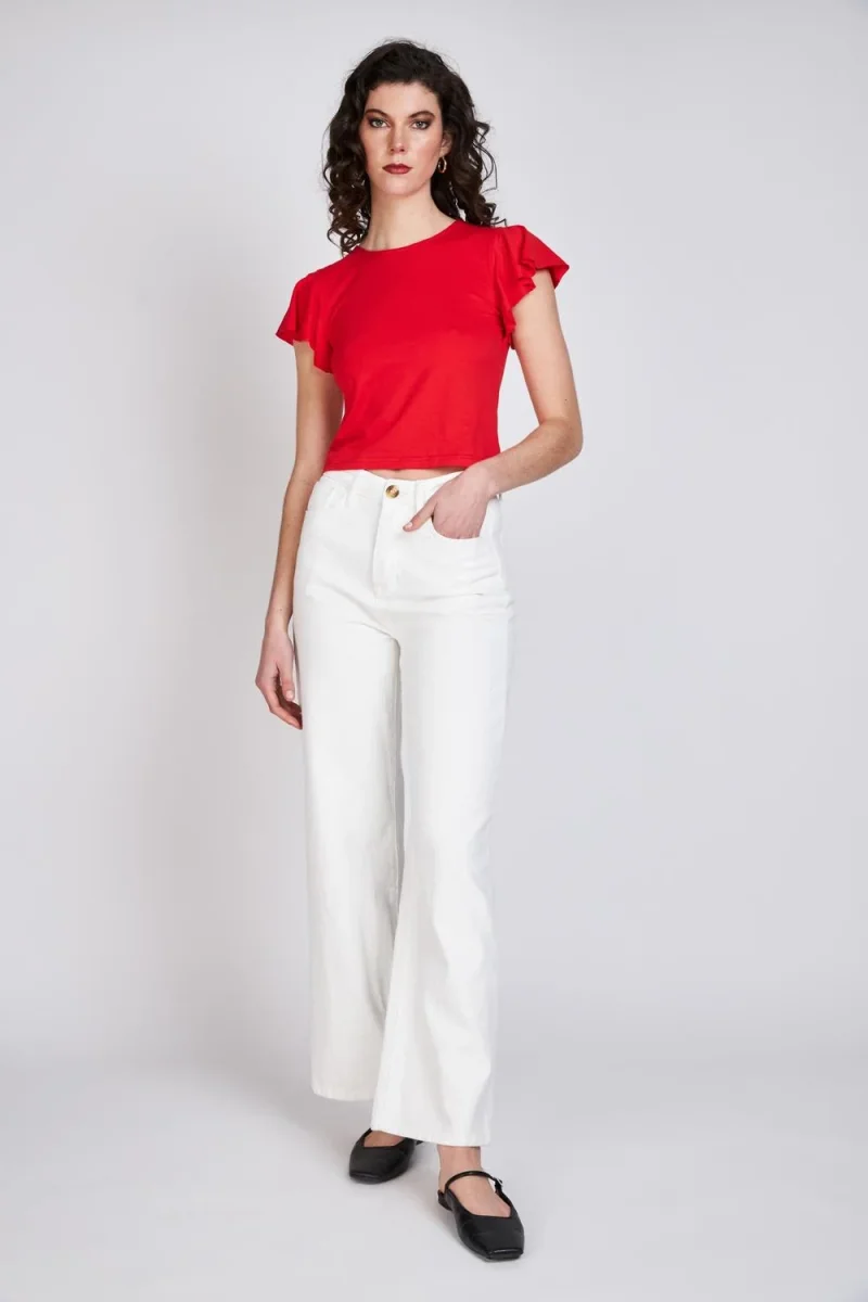 Polera Vuelos Margarita Rojo Eclipse - Imagen 5