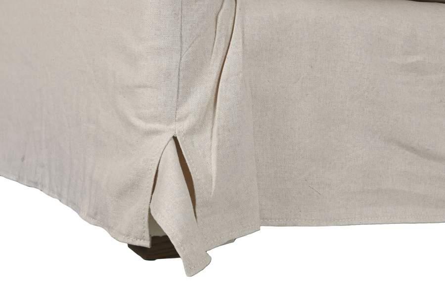 Sofá Desenfundable Lino Algodón Beige - Imagen 5