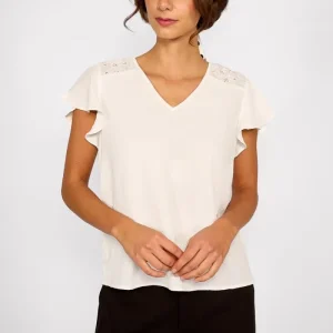Blusa Encaje Bernardita Blanco