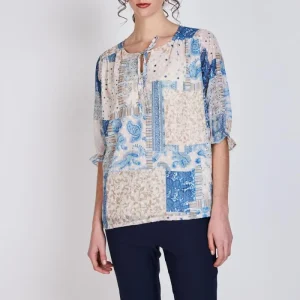 Blusa Estampada Margaret Azul Woman by Eclipse