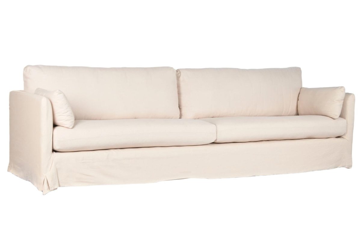 Sofá Desenfundable Lino Algodón Beige - Imagen 2