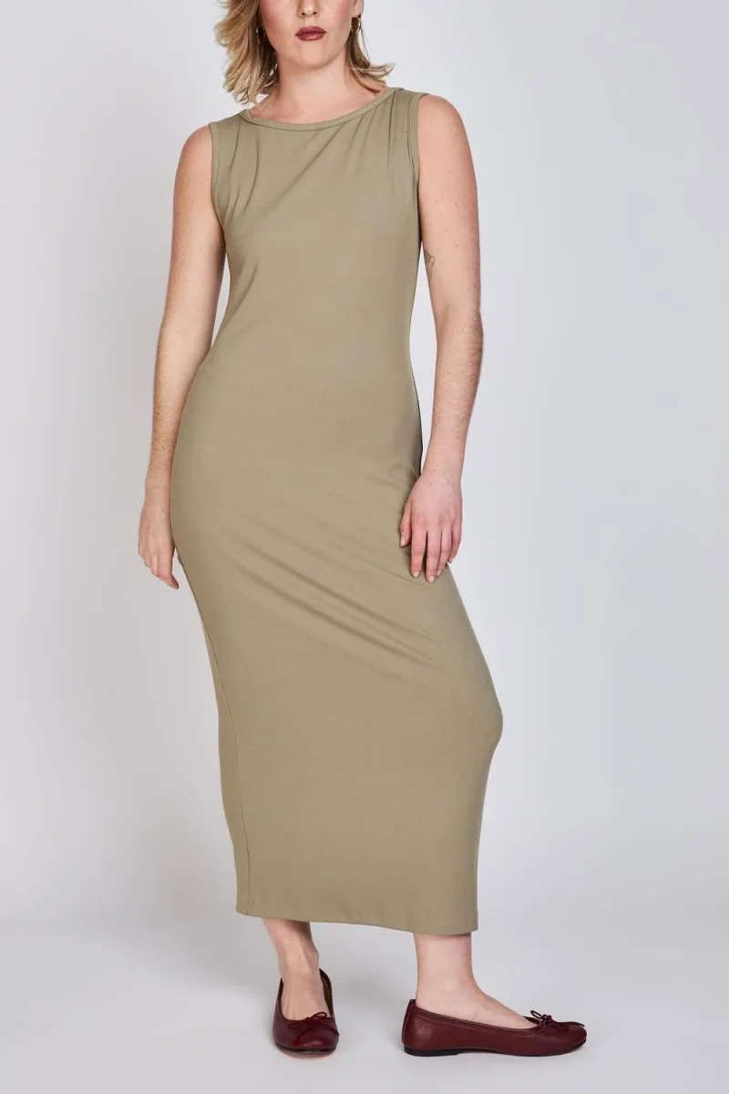 Vestido Escote Bote Liz Verde ATR by Eclipse - Imagen 4