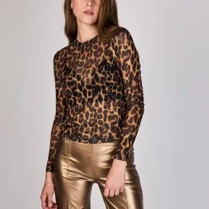 Polera Tull Animal Print Ceci Café ATR by Eclipse