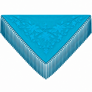 Mantoncillo Flamenca Mini Turquesa – Bordado