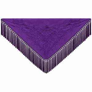 Mantoncillo Flamenco Mini  Morado – Bordado a Tono
