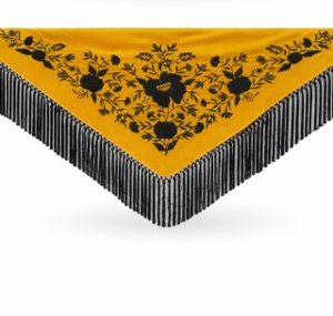 Mantón Maestranza Mostaza y Azabache