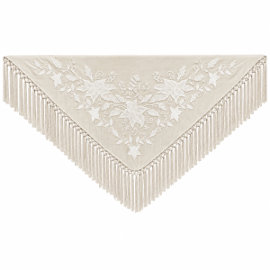 Mantoncillo Flamenco Mini Crudo – Bordado a Tono