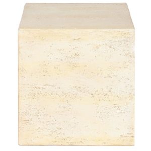 Mesa Auxiliar Atenas de Magnesia | Textura Travertino Beige