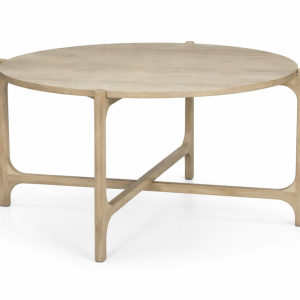 Mesa de Centro Redonda de Madera de Mango Natural Ø120cm