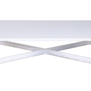 Mesa de Centro Olmo Macizo en Blanco Decapado 170x109x41 cm