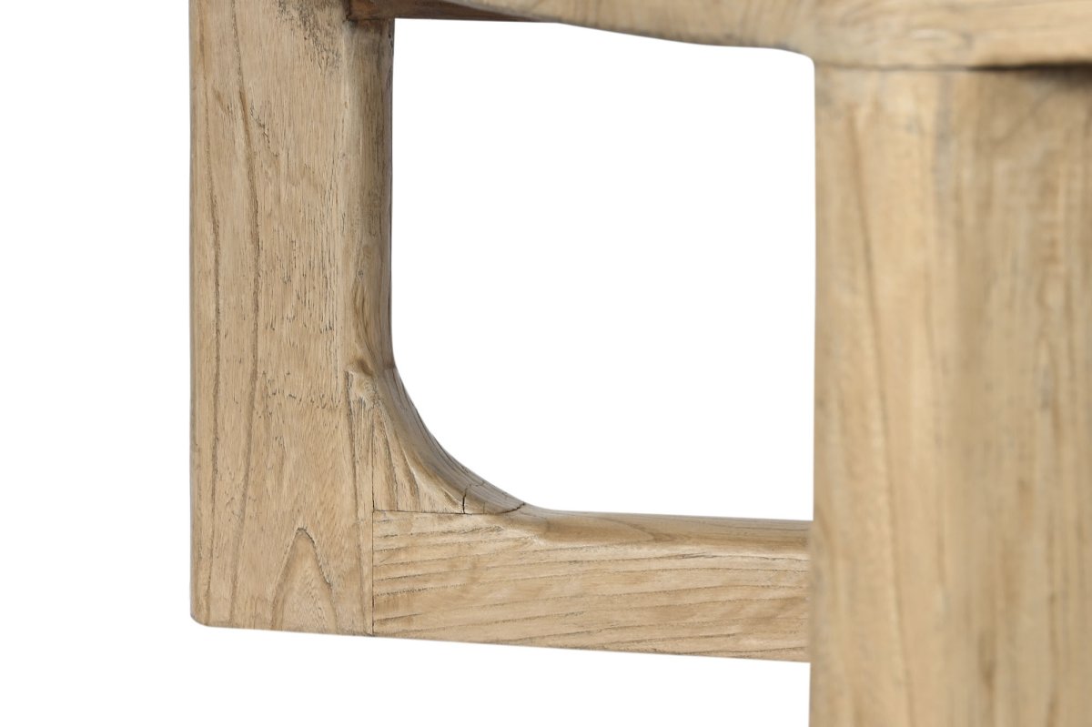 Mesa de Centro Olmo Macizo en Blanco Decapado 170x109x41 cm - Imagen 3