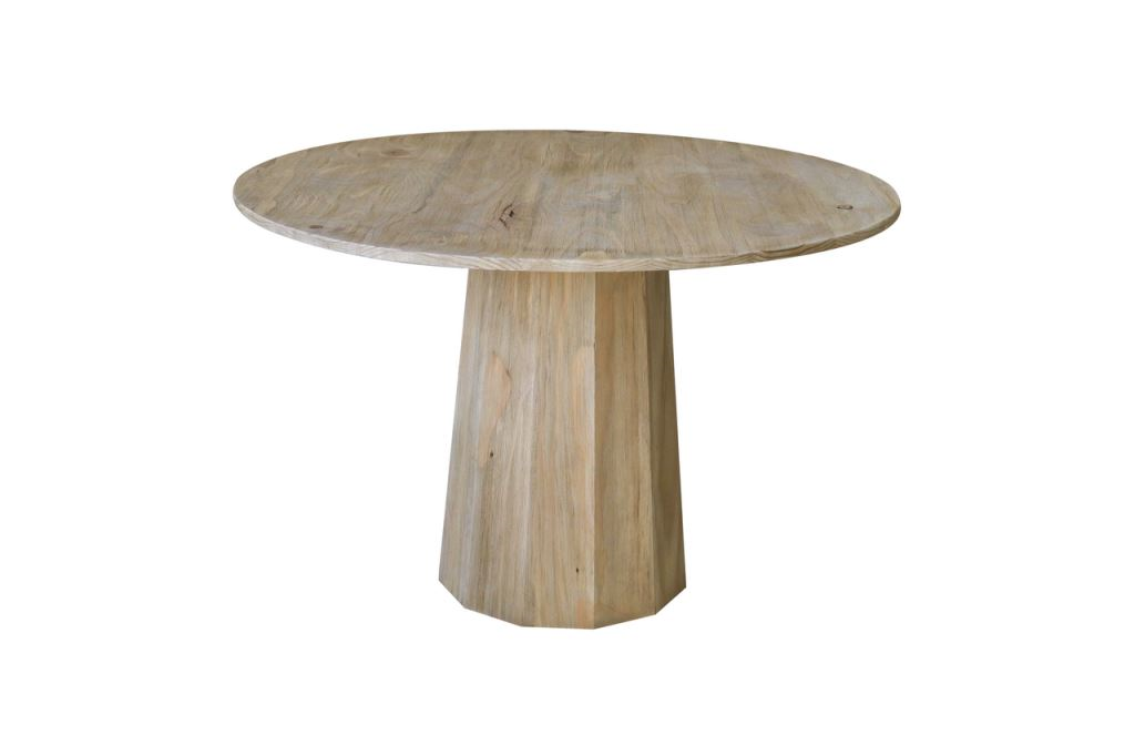 Mesa de Comedor Redonda de Abeto y MDF de 120 cm - Imagen 2