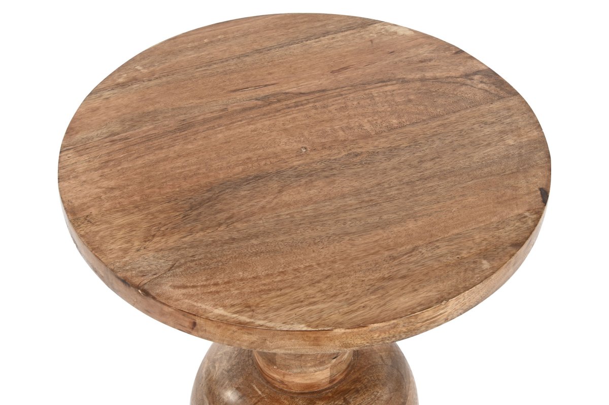 Mesita Auxiliar de Madera de Mango Natural - Imagen 3