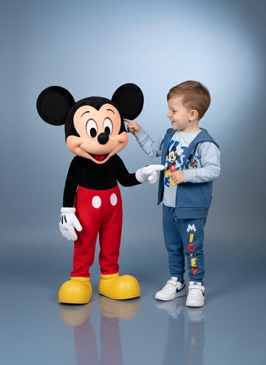 Conjunto bebé Mickey Mouse entretiempo azul 3 piezas - Imagen 2