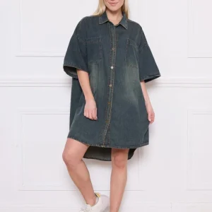 Chemise bleu gris en coton
