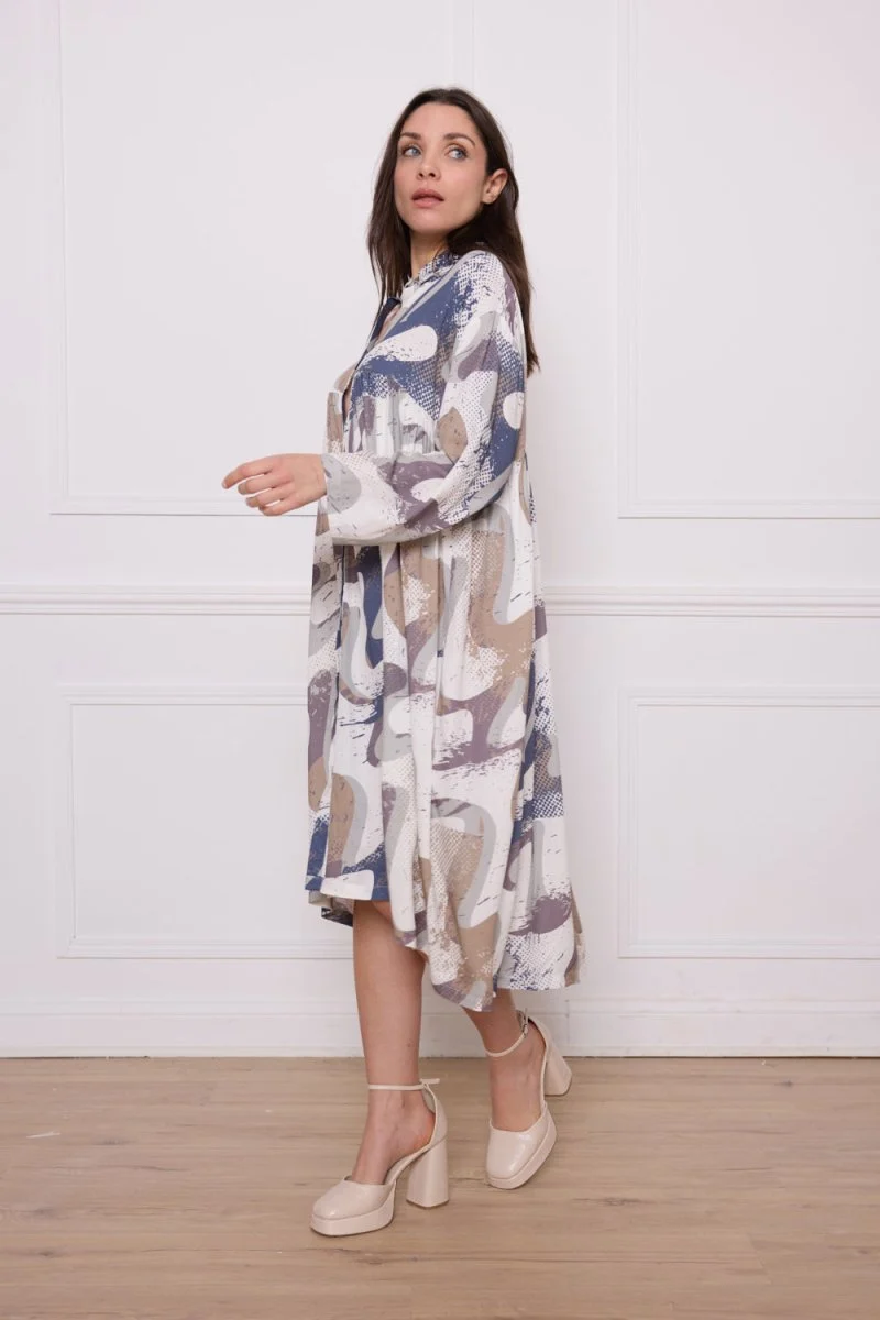 Chemise à motifs gris en rayonne - Imagen 3