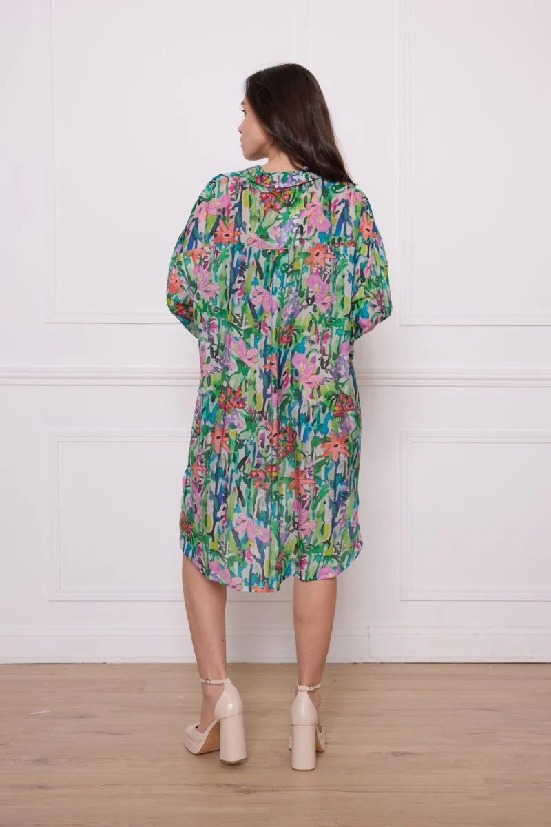 Tunique fleurie rayonne nylon - Imagen 7