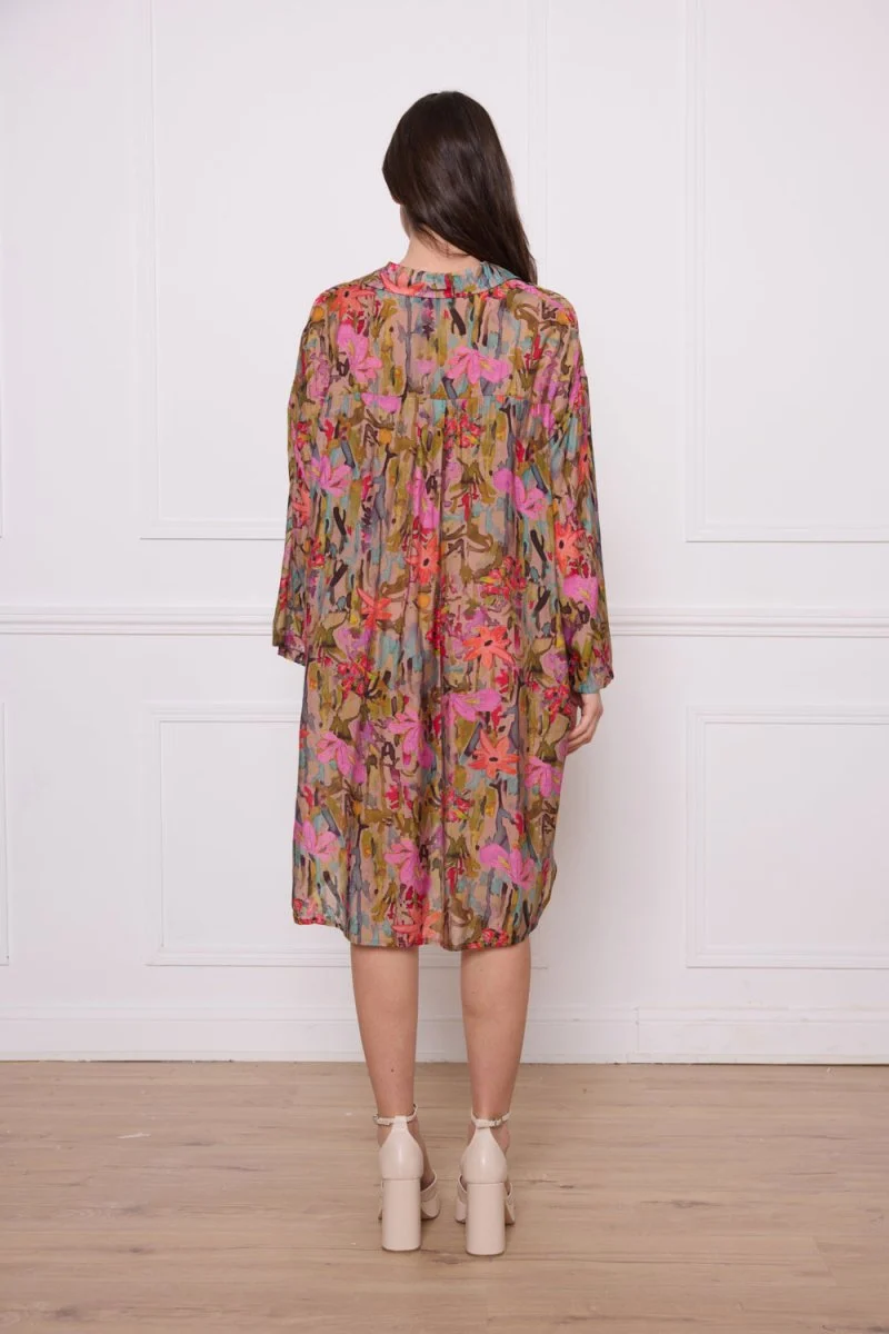 Tunique fleurie rayonne nylon - Imagen 4