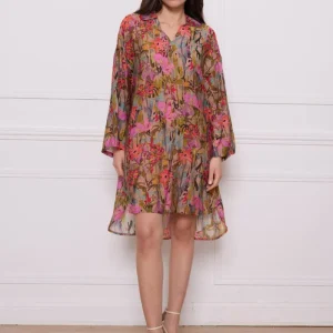 Tunique fleurie rayonne nylon