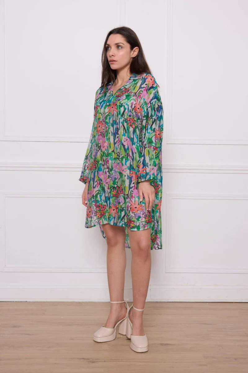 Tunique fleurie rayonne nylon - Imagen 6