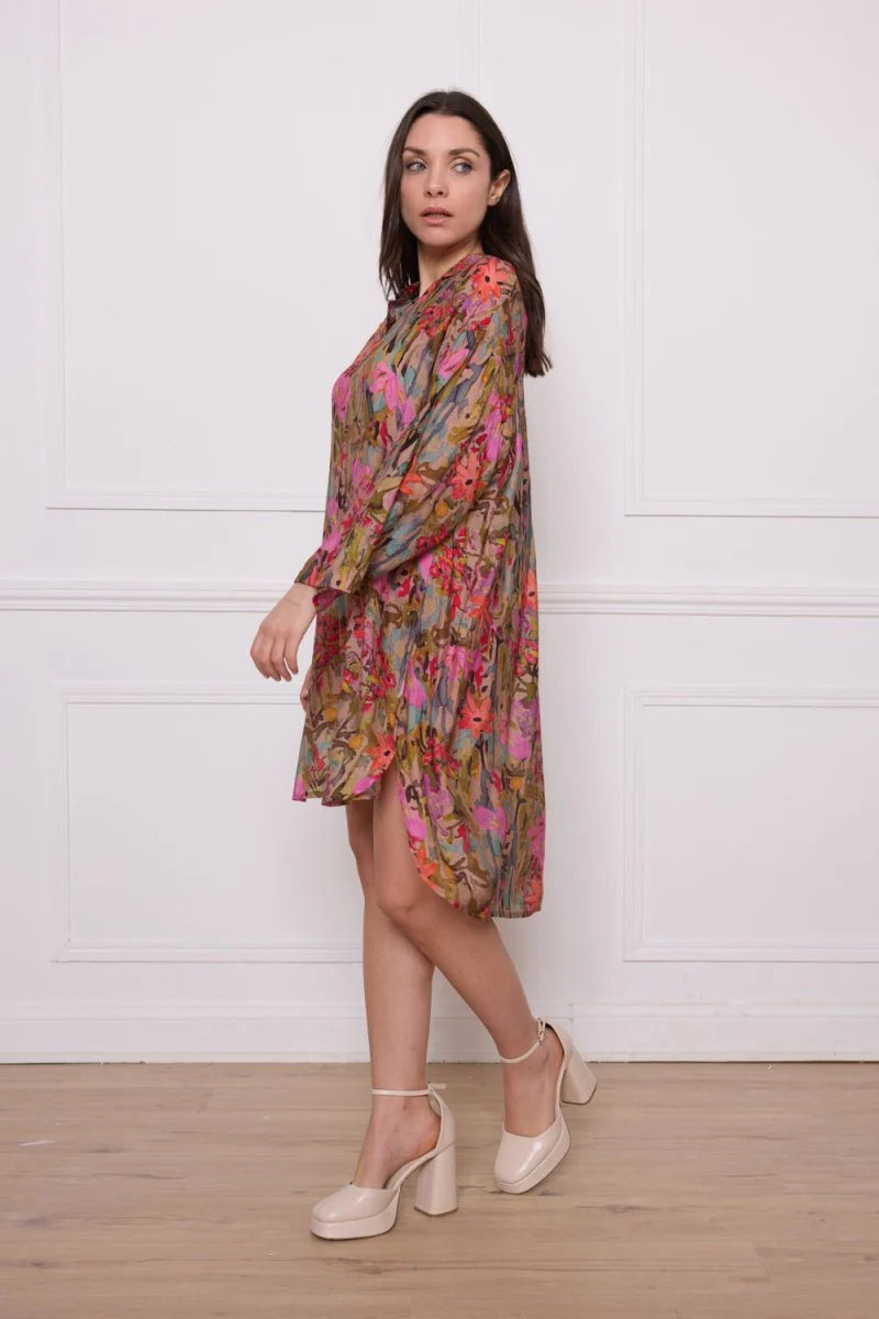 Tunique fleurie rayonne nylon - Imagen 3