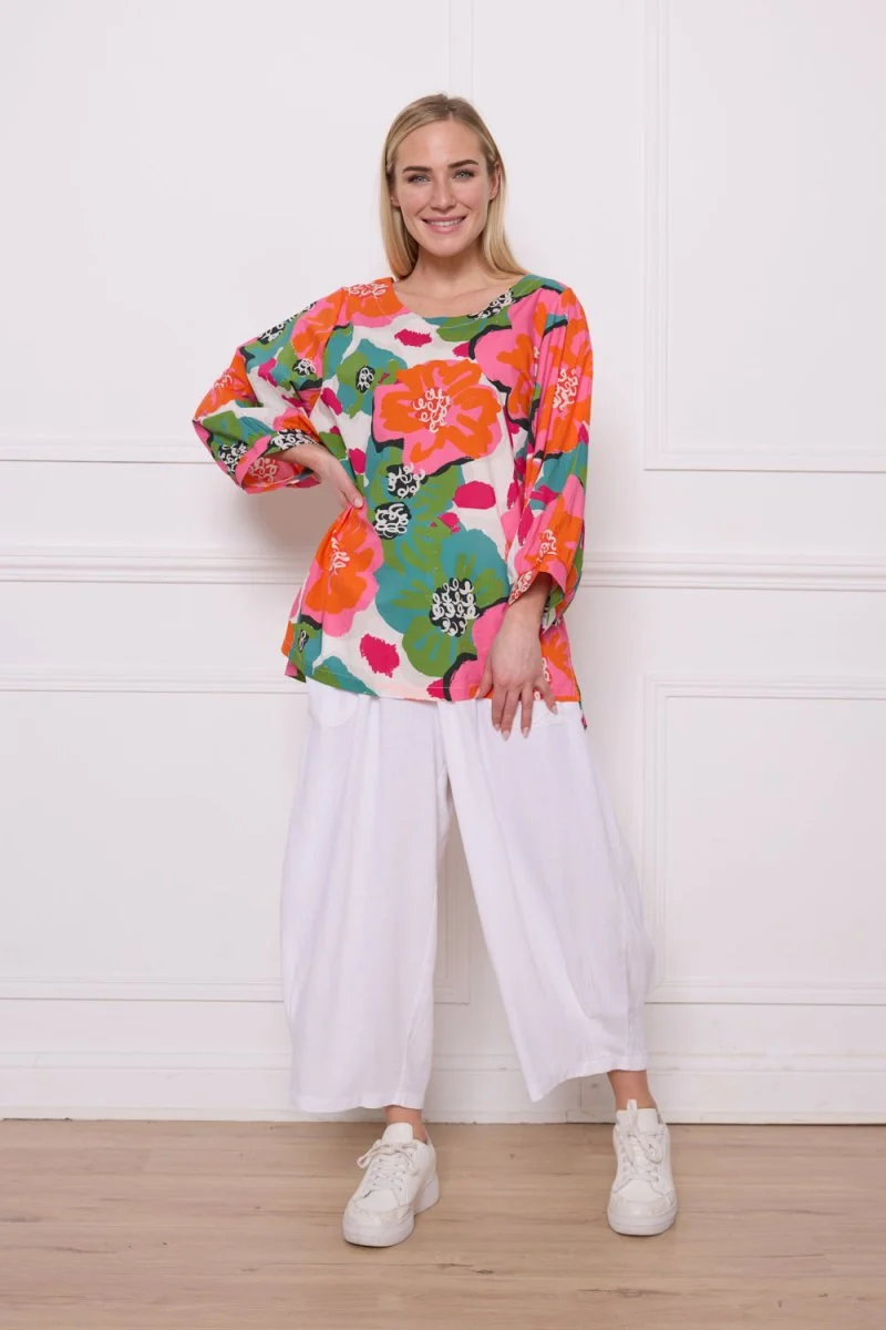 Blouse fleurie en coton - Imagen 2