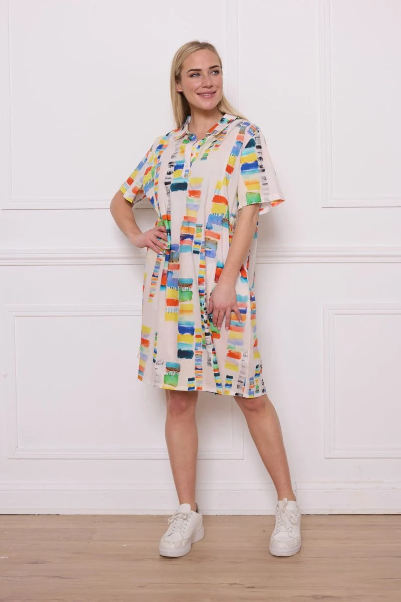 Robe en coton à motifs colorés