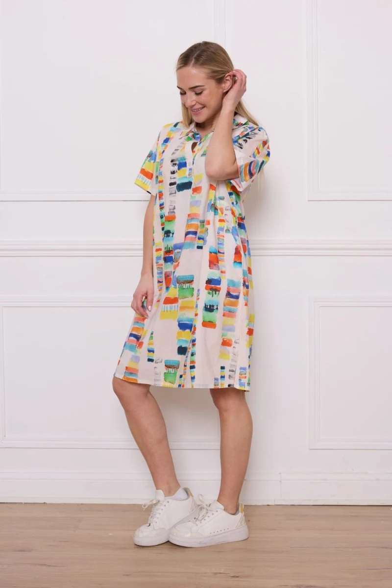 Robe en coton à motifs colorés - Imagen 3