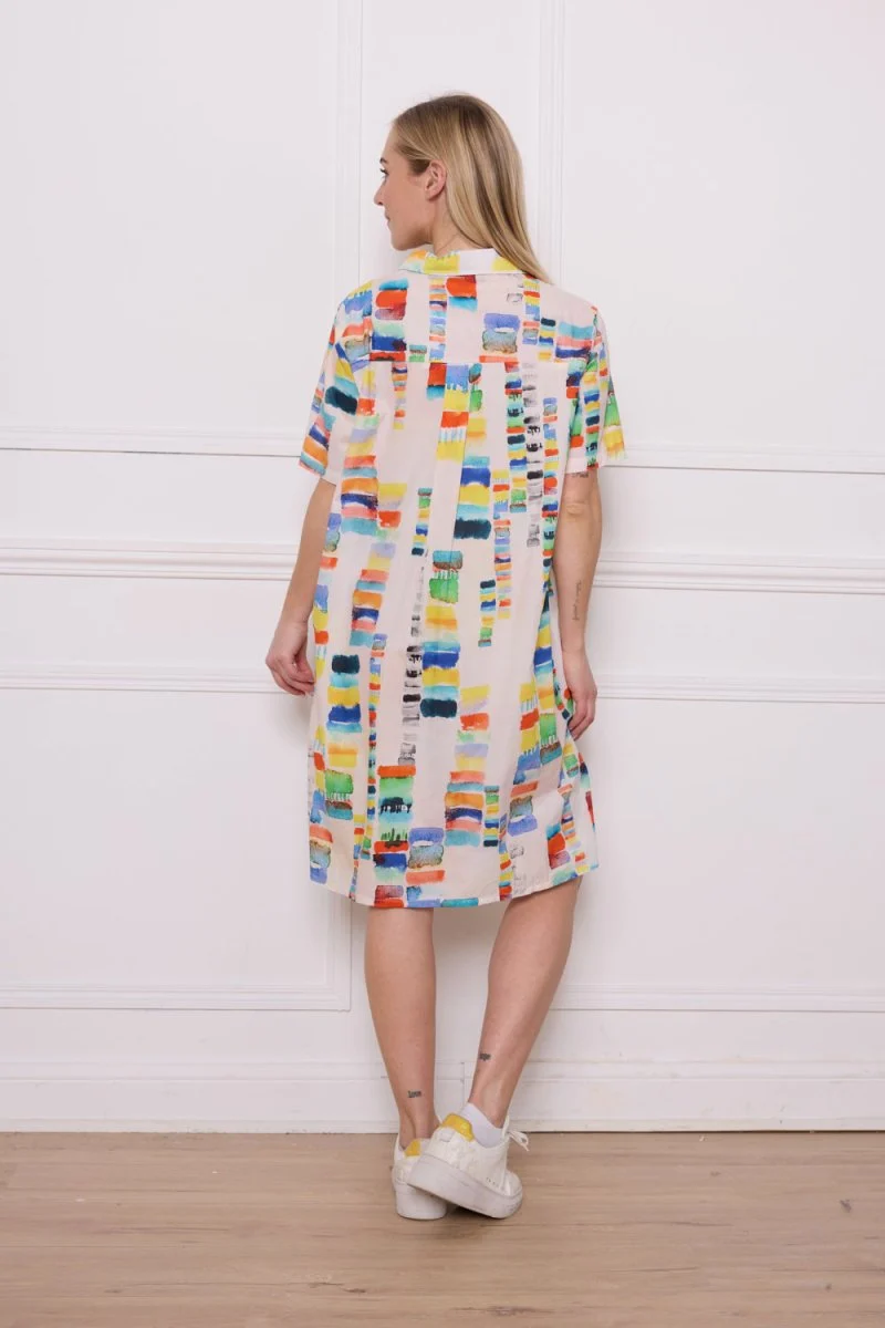 Robe en coton à motifs colorés - Imagen 4