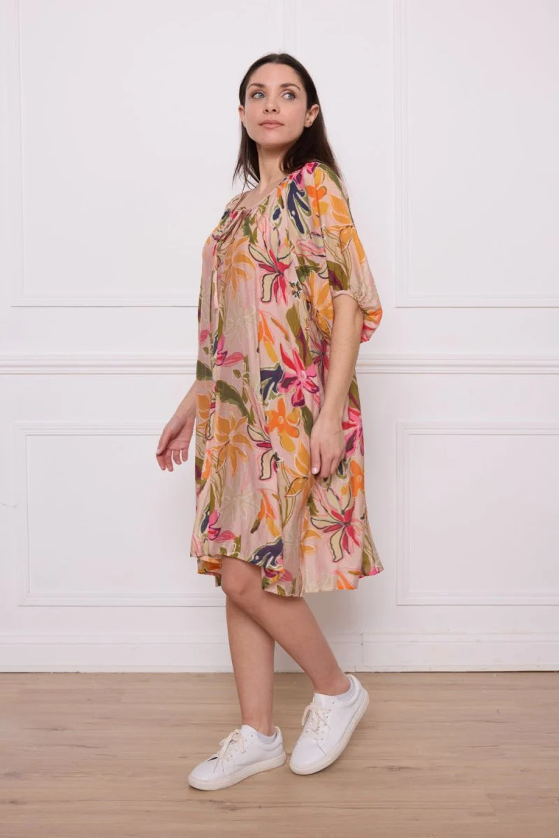 Robe orange à motifs - Imagen 3