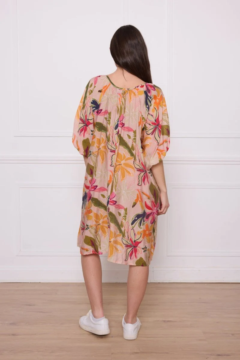Robe orange à motifs - Imagen 4