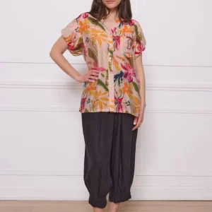 Blouse manches courtes orange