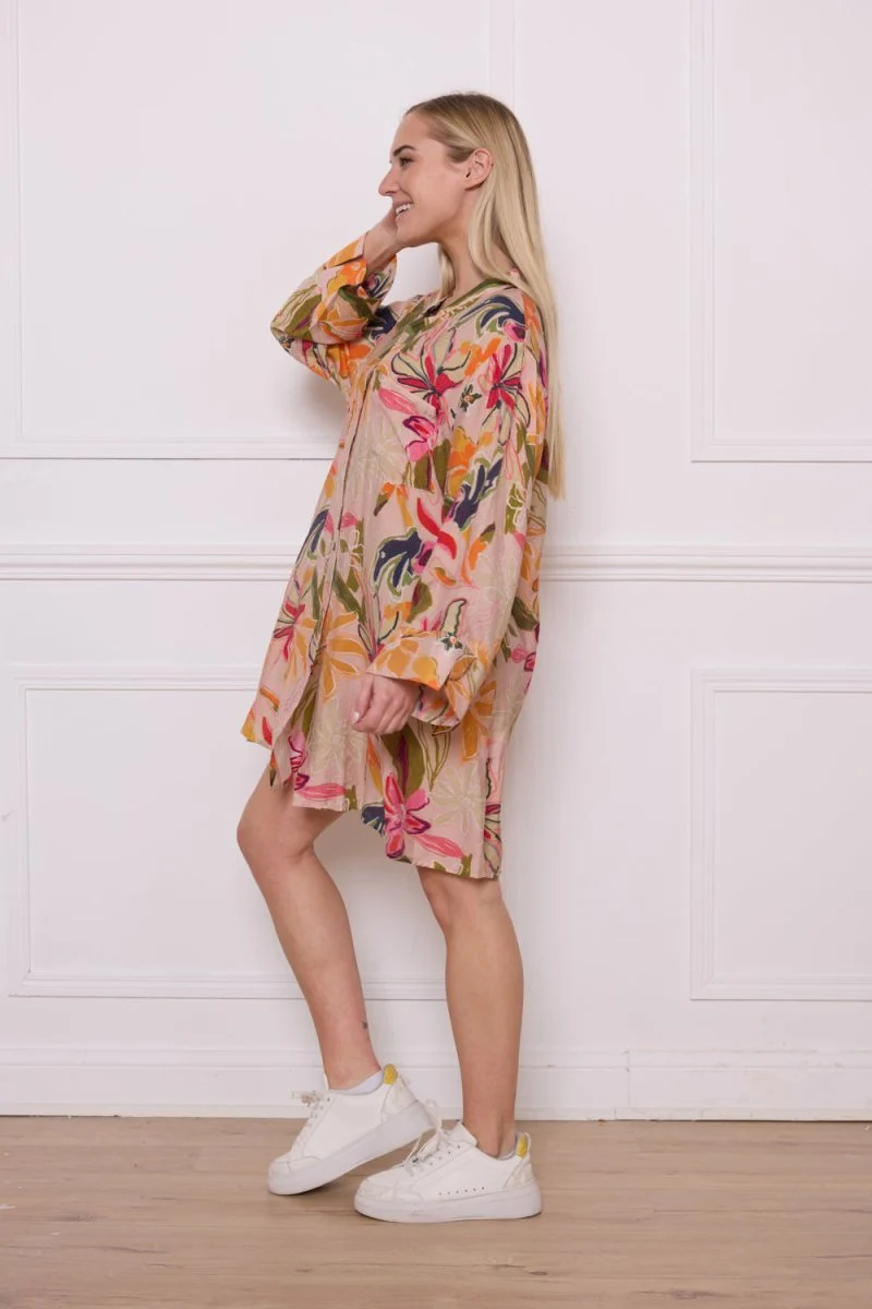 Chemise orange à motifs - Imagen 3