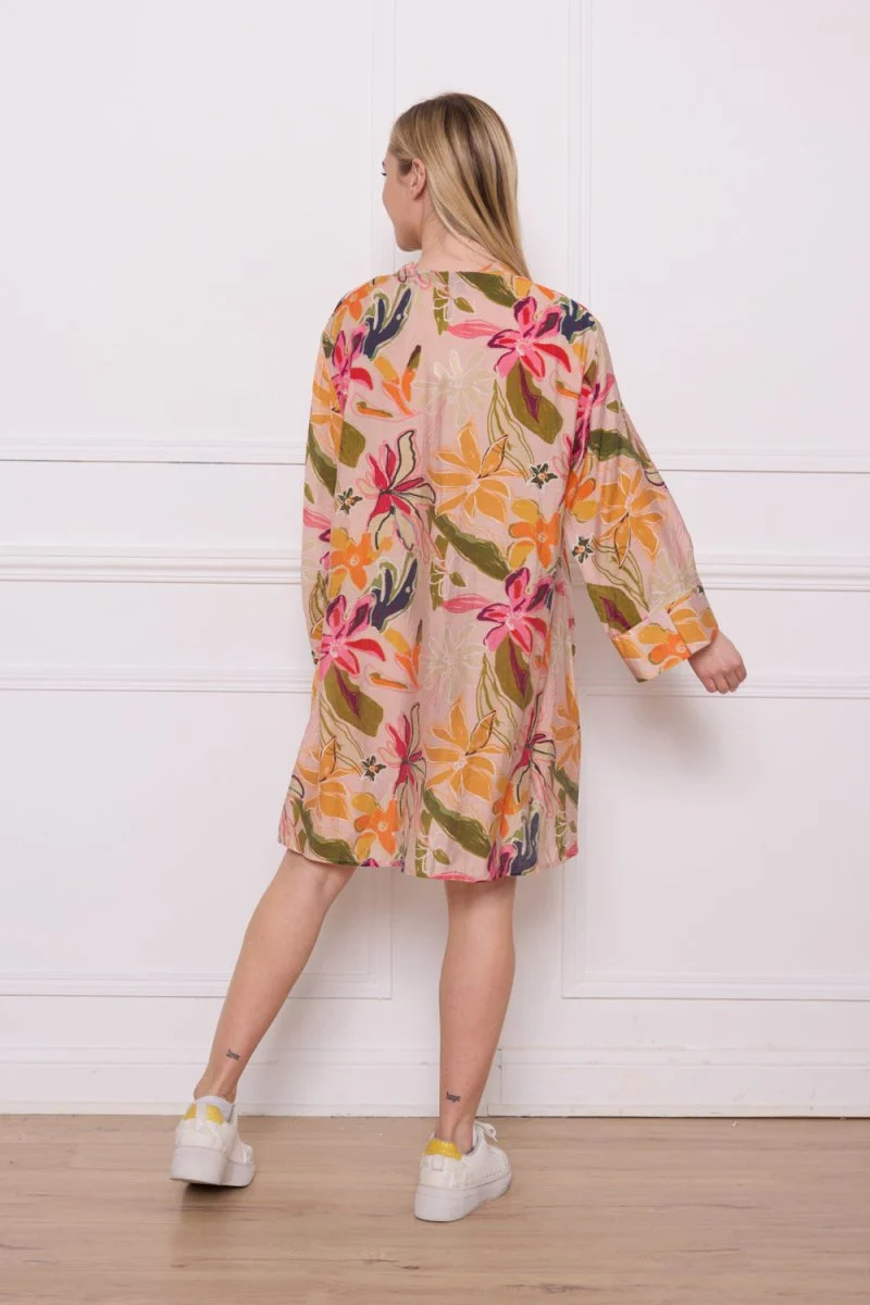 Chemise orange à motifs - Imagen 4
