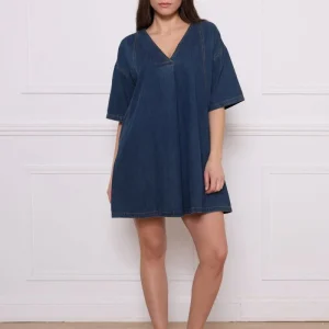 Tunique bleue en tencel